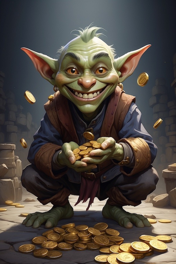 Goblin con monedas